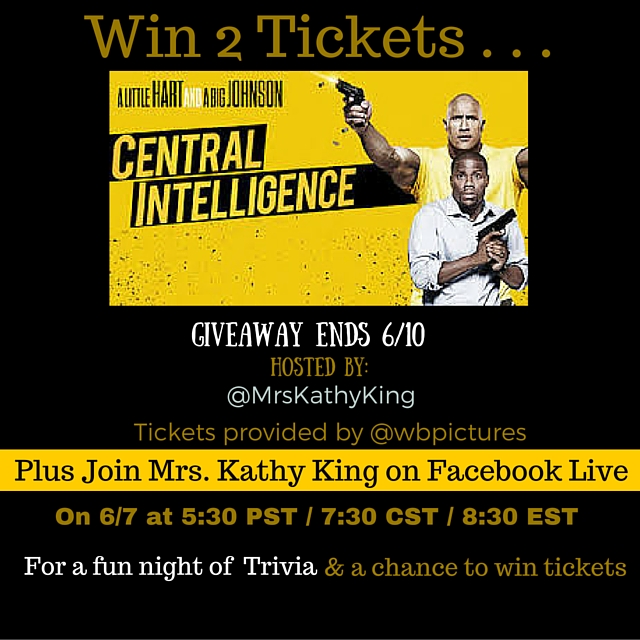 Central Intelligence Movie Tickets Giveaway Ends 06/10